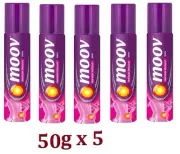Moov Pain Relief Spray For Back Pain, Joint Pain, Knee Pain, Muscle Pain 50g x 5