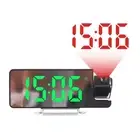 Led Digital Projection Clock Mirror 180??Rotation Large Screen Date Time7541