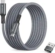 [Basesailor] Apple iPhone 16 15 Pro Max Car Charger Cable 1M,USB C to USB C Cable 100W with USB Adapter,Power Delivery Fast Charging PD Cord for iPad Air 5,Mini 6 7,AirPods 4,Samsung Galaxy S25 S24 S23