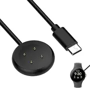 T Tersely Watch Charger Cable for Google Pixel Watch 3/2(45mm/41mm), 1M USB Type C Magnetic Smartwatch Replacement Charging Cord for Fitbit Ace LTE/ Versa4/3/2/1,Black