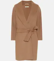 ['S Max Mara] 'S Max Mara Messi belted virgin-wool coat UK 12 beige