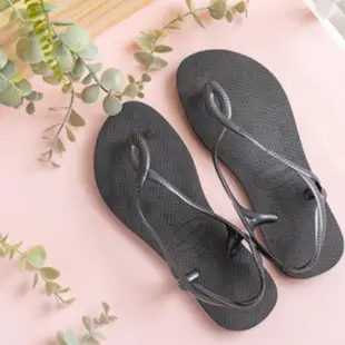 【havaianas 哈瓦仕】LUNA 黑色(拖鞋 女鞋 夾腳拖 涼鞋 素色 巴西)