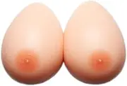 [DAZFKJXSPYX] 1 Pair Silicone Breast Forms Soft Realistic Teardrop Shaped Artificial Fake Boobs Enlargement Pads Self-Adhesive for Transgender Cosplay(1600g/pair, Nude)