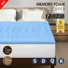 Memory Foam Mattress Topper 7 Zone COOL GEL King Size 5cm Breathable for Camping