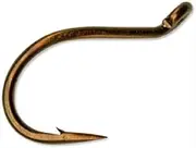 [Mustad] Live Bait Viking Hook, 1X Fine, 5X Short, Forged, Up Eye - Bronze