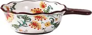 Soup Bowls with Handles Noodle Ramen Curry Bowl,French Onion Soup Bowl,500ml Ceramic Bowl Microwave and Oven Safe,22x15x7cm-boho red-8.5" 17oz(Color:Boho Brown)