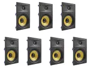 7 Pack - TDX 6.5" 2-Way In Wall Home Theater Surround Sound Speaker Flush White