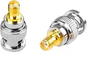 2pcs RF Coaxial Coax Adapter SMA Female to BNC Male