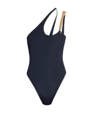 Logo one-piece swimsuit XS Black