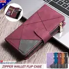For iPhone 16 15 14 13 12 11 Pro Max X 8 7 Case Leather Wallet Flip Zipper Cover