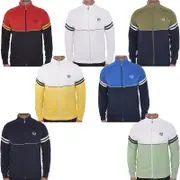 Sergio Tacchini Mens Orion Casual Retro Full Zip Tracksuit Track Jacket Top Black/Red XS
