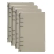 A6 Binder Cover, 4 Pcs PP 6 Ring Round Ring Binder Cover, Brown