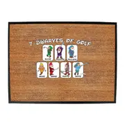 Fishing Oob 7 Dwarves Of Golf - Funny Novelty Doormat Man Cave Floor mat