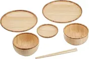 agney * weaning ceremony set of 6 domestic natural bamboo dishwasher corresponding modern type