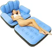 Inflatable Sleeping 5 in 1 - Multifunctional Air Sofa with L-Armrest | Portable Folding Lounge, Double Layer Blown Recliner, Outdoor Camping and Sofa for Adults, Bed pa