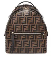 Fendi Mini Backpack in Brown FF Leather