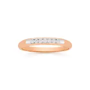9ct Rose Gold Diamond Set Ring