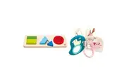 Hape Baby Book Geometry Puzzle Bella Wood Fabric Interactive Learning Play Toy