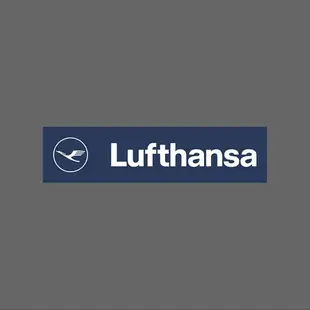 德國漢莎航空 藍色 LUFTHANSA 航空公司 防水3M貼紙120x30 mm