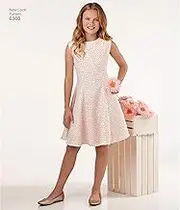 Newlook 6360 Girl's Sewing Pattern Sized for Tweens Dress, Size 8-10-12-14-16
