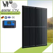 400W 12V Fixed Solar Panel Kit Mono Home Caravan Camping Charging 30A Controller