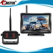Wireless 5" Monitor DVR Standby Magnetic Solar Backup Camera Rear View Reversing