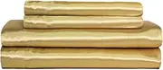 Baltic Linen Satin Luxury Sheet Set Full Gold 4-Piece Set