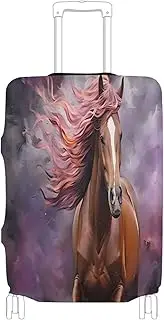 [Joisal] Running Horse Luggage Covers for Suitcase Tsa Approved Fit 18-32 Inch Luggage Wraps for Suitcase, Running Horse, L 26-28 in