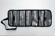 Six Pocket Lure Wrap Offshore tuna fishing Bag 20x7 (Pocket 2"x6") - Black