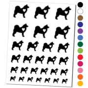 Alaskan Malamute Dog with Heart Temporary Tattoo Water Resistant Set
