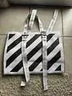 Off-White c/o Virgil Abloh Diagonal Canvas White Black Tote Bag - Brand New Rare