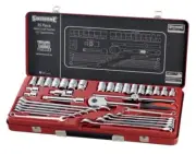 Sidchrome 35-PIECE METRIC/AF SOCKET & SPANNER SET Scmt10184 1/2" Square Drive