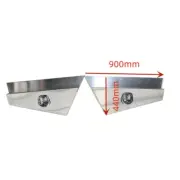 900x230x440mm Flat Sheet Tapered Under Tray Toolbox 4WD Ute Tool Box