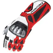 Held Phantom II Motorcycle Gloves, white-red, Size XL for Men White Red