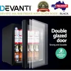 Devanti 46L Glass Bar Fridge Mini Countertop Freezer, Bottle Cooler