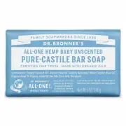 Dr. Bronner's Pure-Castille Baby Unscented Bar Soap 140g