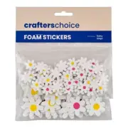 NEW Crafter's Choice Crafters Choice Foam Daisy Glitter Stickers By Spotlight
