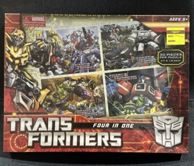Transformers Four In One Puzzles- 30 Pieces Per Puzzle New And Sealed