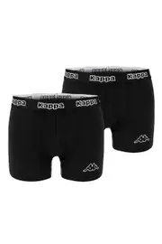2 X Kappa Trunks Mens Black Boxers Underwear Trunk Boxer Shorts