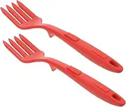 ASAKKURA Practical Easy to Use 2 Pack Silicone Cooking Forks Large for Pasta Salad