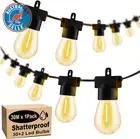 Festoon Lights Outdoor 30M, 1Pack Outdoor String Lights with 30+2 S14 LED Bulbs,