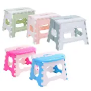 Home Folding Step Stool For Kids Adults Heavy Duty Plastic Stool W/ Handle