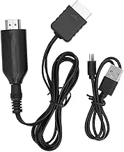 Septpenta HDMi Cable for PS1 for PS2, Plug and Play Drive Free, Stable Performance, Lightweight and Portable Game Consoles Video Converter Cable, Clear Image Display, Convenient Use