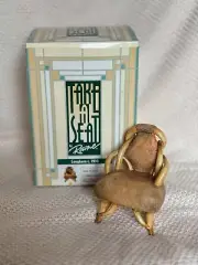 RAINE Take a Seat 1930 “Longhorn” Primitive Resin Caveman Chair 3”