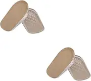 2Pcs 1Cm Height Increase Half Insoles Comfortable Leather Inserts for Shoes Anti-Slip Forefoot Pads for All-Day Wear