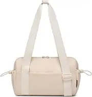 Small Gym Bag for Women Mini Duffle Bag with Wet Compartment, Lightweight Waterproof Cute Tote for Girls Workout Sport Travel,Beige, Beige