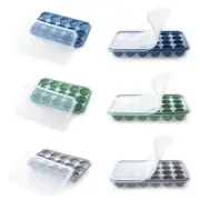 15/24 Diamond Shape Ice Cube Tray with Silicone Lid Stackable Ice Cube Mold