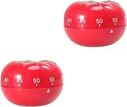 Ciieeo 2pcs Timer Digital Alarm Clock Alarm Clocks Kitchen Cooking Alarm Clock Wind up Alarm Clock Kid Alarm Clock Mechanical Alarm Clock Alarm Clock Digital Alarm Counters Red