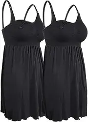 [iloveSIA] Plus Size Maternity Dress, Sleeveless Maternity Gowns，XL-3XL Nightgowns with Built-in Nursing Bra