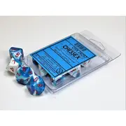 CHX 26257 Gemini Astral Blue-White/red Set of Ten d10s
